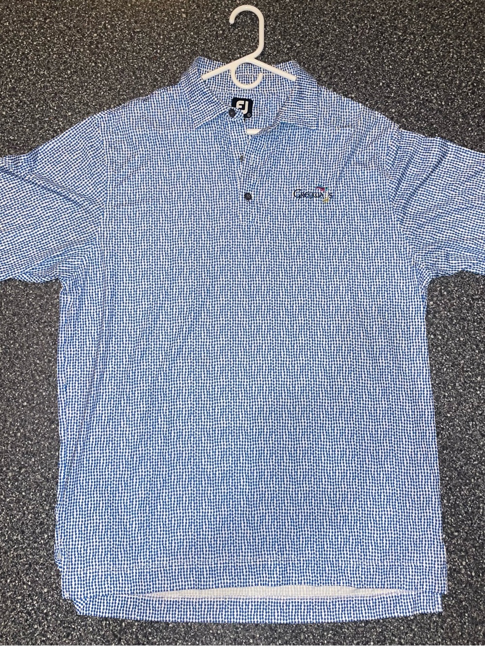 FootJoy Light Blue Micro-Check Golf Polo